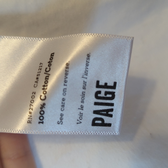 3/25$ Paige Jeans White Distressed Button Up Shacket 100% Cotton Size Small - Picture 7 of 8